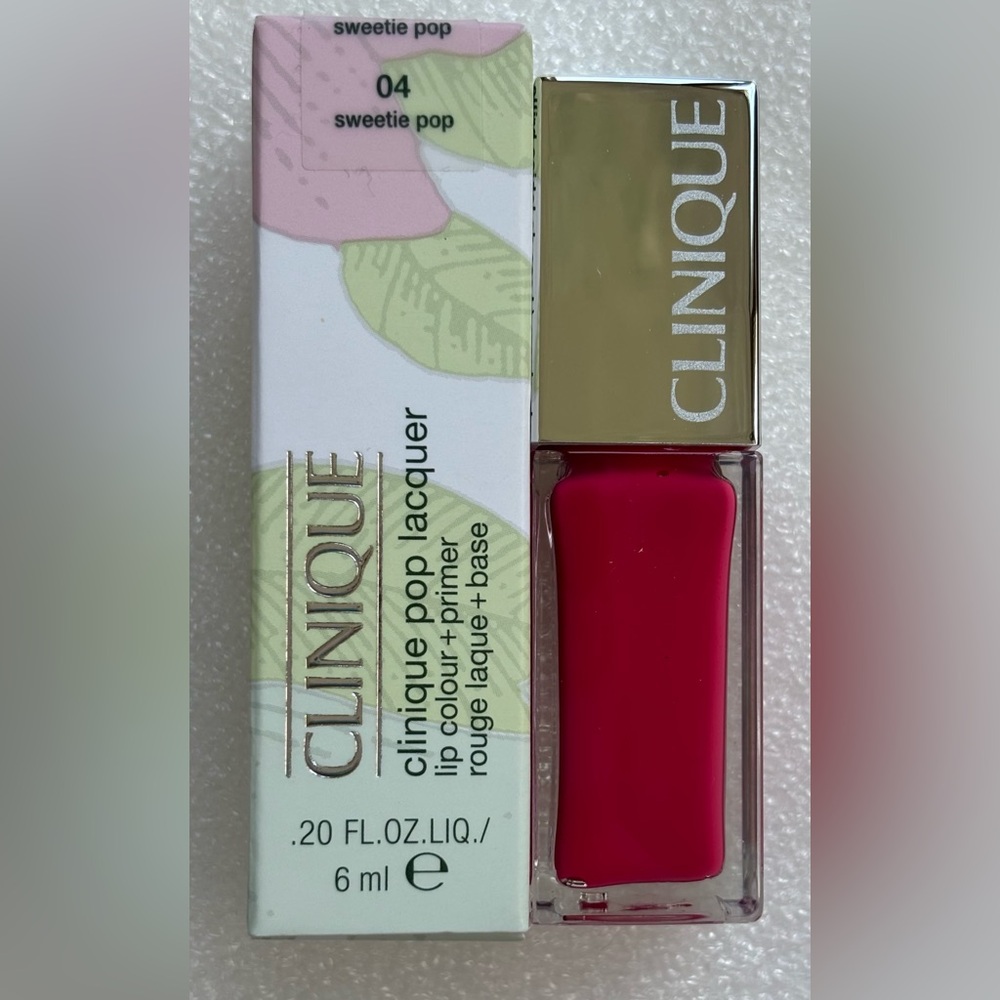 🌷🌷NEW Clinique Pop Lip Lacquer + Primer in SWEETIE POP Full Size 🌷🌷